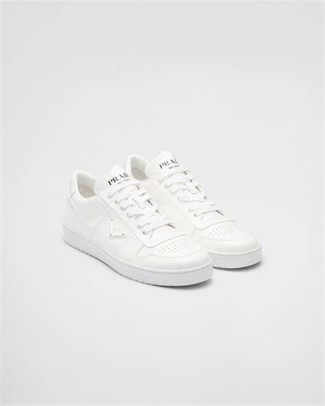 prada sneaker sole wing tip|White Downtown Patent Leather Sneakers .